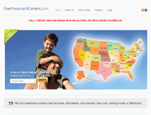Tablet Screenshot of freetreatmentcenters.com
